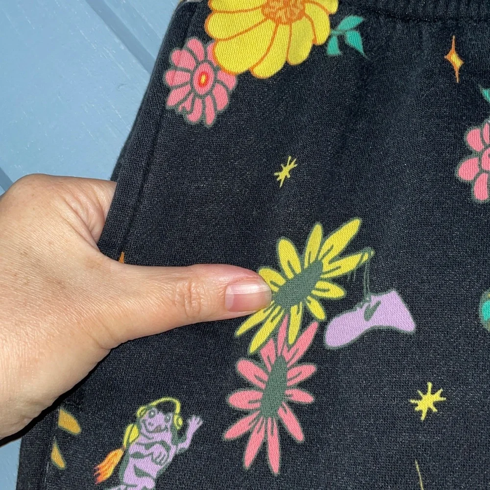Nike Sportswear Club Fleece Pants Outer Space Print Soft Joggers Black - Picture 5 of 10